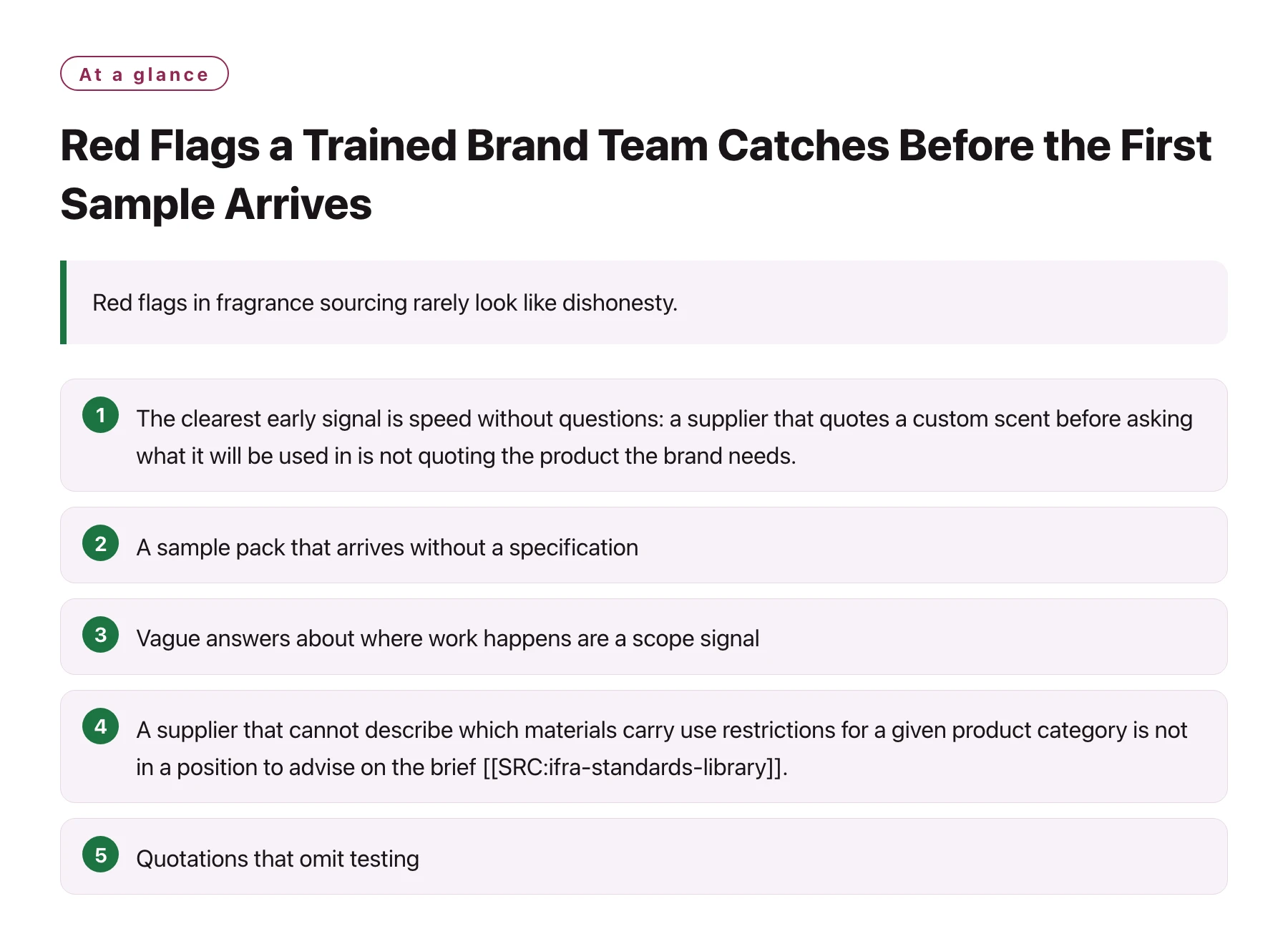 Red Flags a Trained Brand Team Catches Before the First Sample Arrives——全文要点速览
