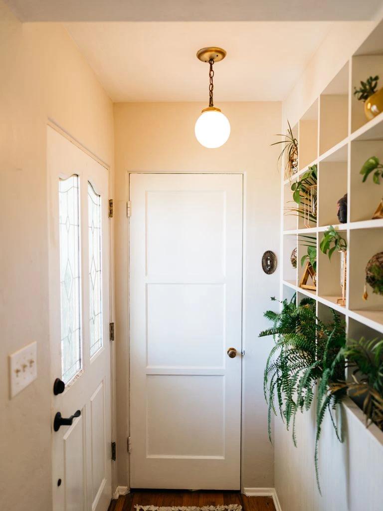 A small, well-styled entryway.